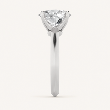2CT Oval Cut Lab Grown Diamond Solitaire Ring