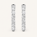 2CT Round Cut Lab Grown Diamond InsideOut Hoop Earrings