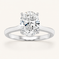 1.5CT Oval Cut Lab Grown Diamond Solitaire Ring