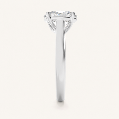 1.5CT Oval Cut Lab Grown Diamond Solitaire Ring