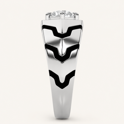 1.5CT Round Cut Lab Grown Diamond Solitaire Men's Ring