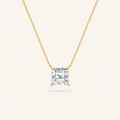 2 Ct Princess Cut Lab Grown Diamond Solitaire Necklace
