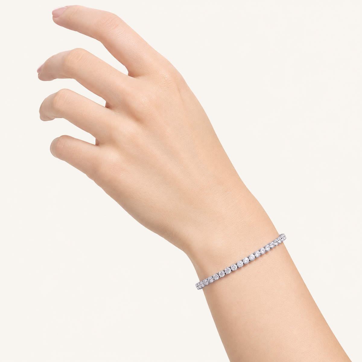 8CT Round Cut Lab Grown Diamond Bracelet
