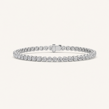 3CT Round Cut Lab Grown Diamond Tennis Bracelet