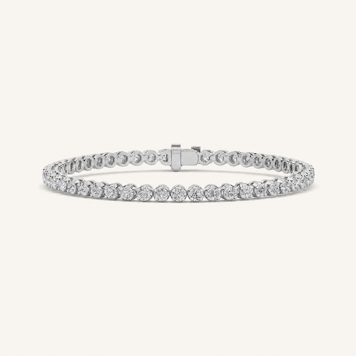 8CT Round Cut Lab Grown Diamond Bracelet