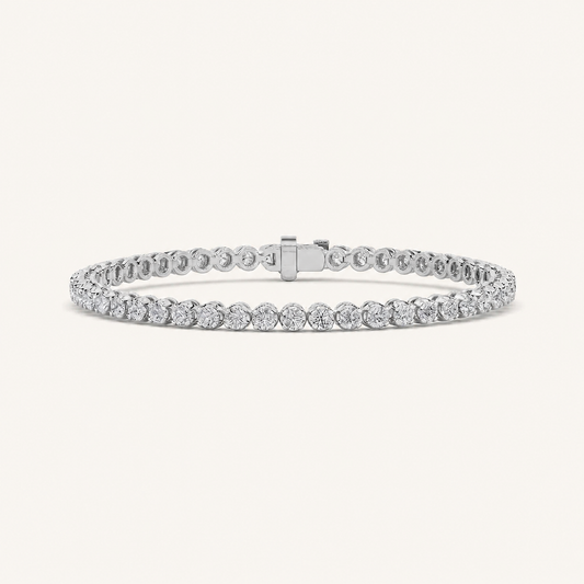 8CT Round Cut Lab Grown Diamond Bracelet