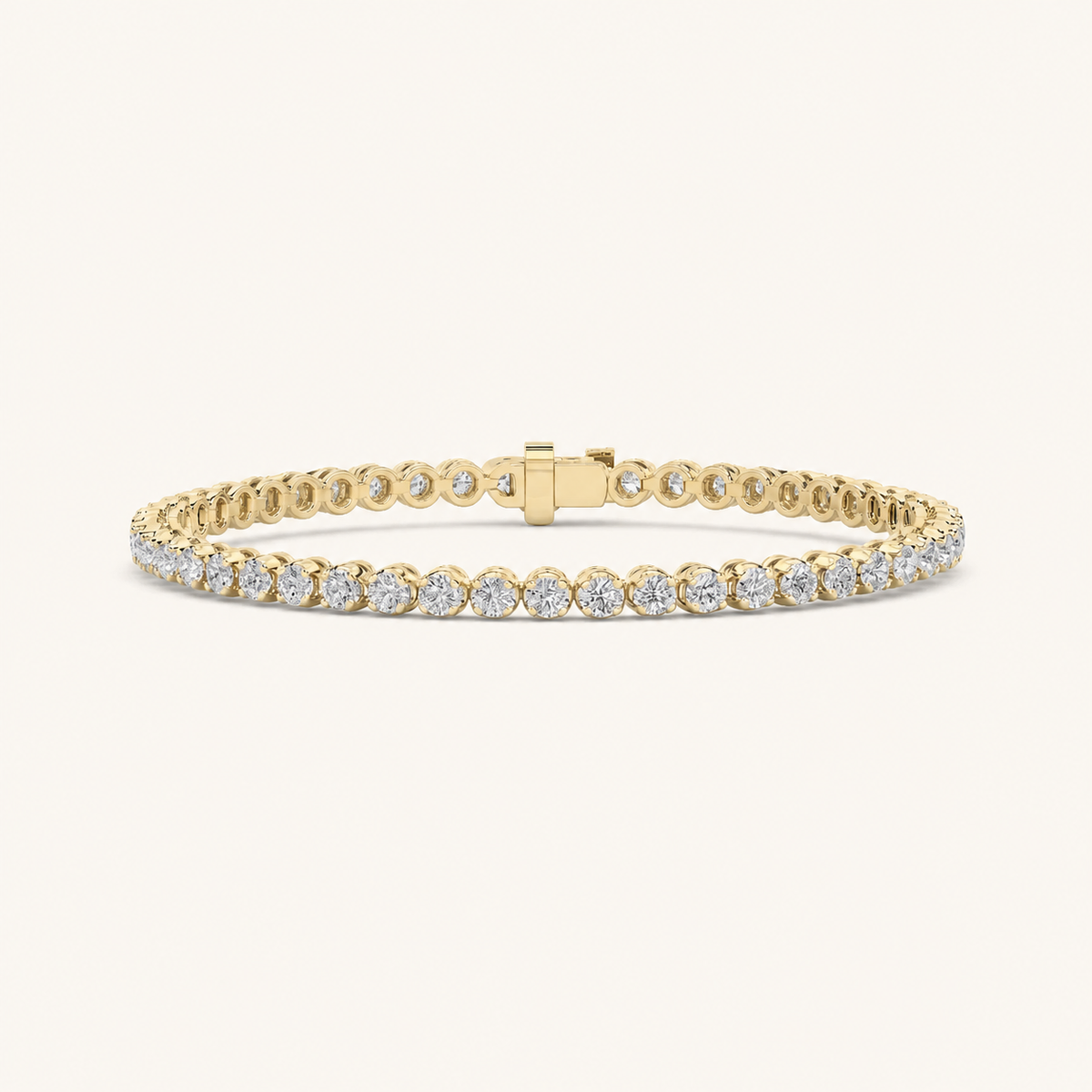 3CT Round Cut Lab Grown Diamond Tennis Bracelet