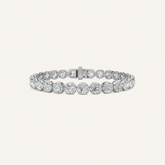 5CT Round Cut Lab Grown Diamond Tennis Bracelet