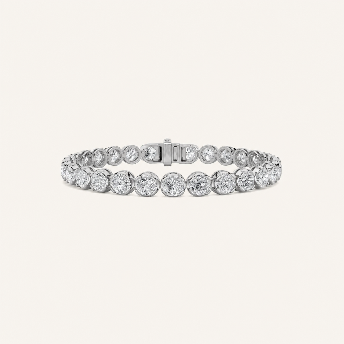 15CT Round Cut Lab Grown Diamond Bracelet