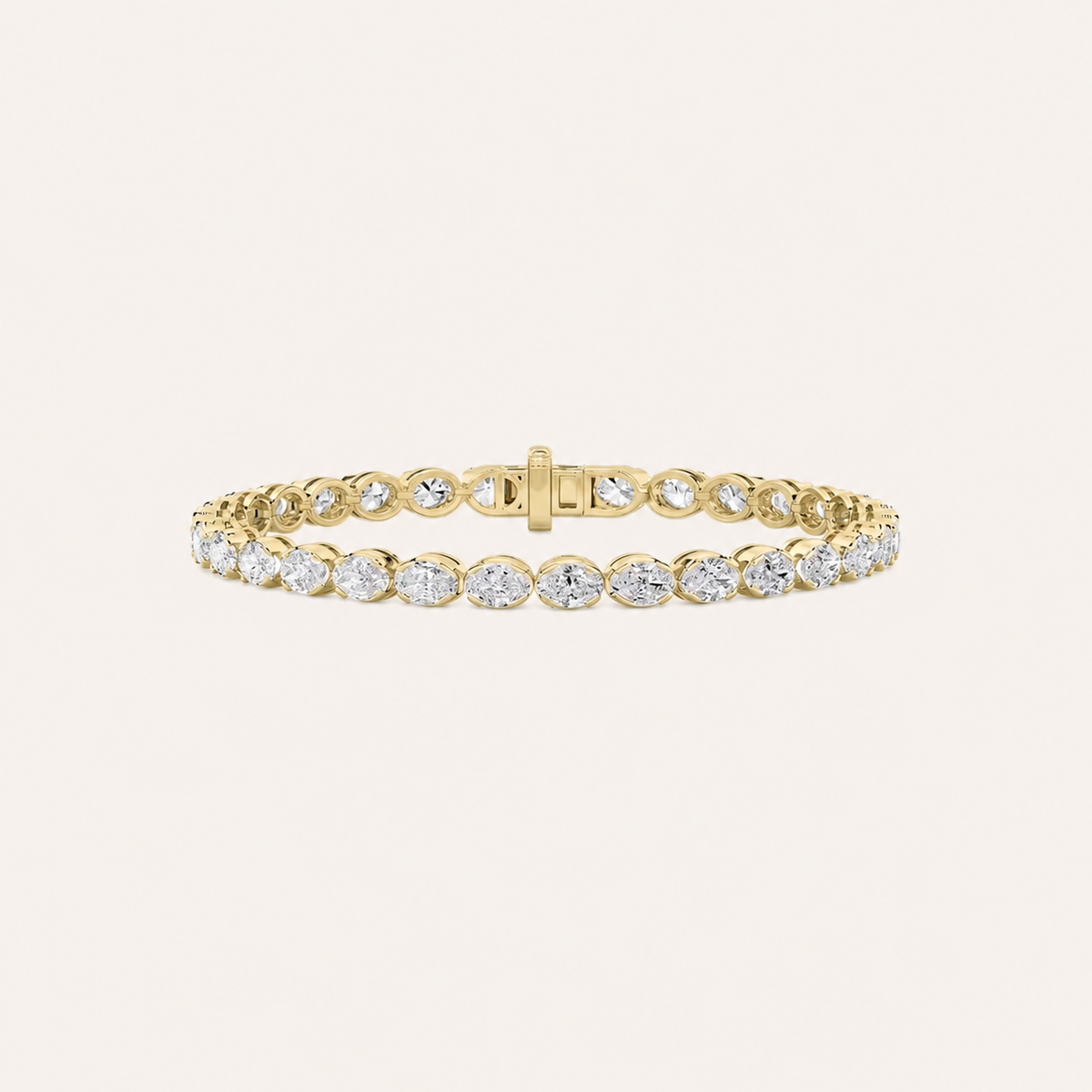 11CT Oval Cut Lab Grown Diamond Bracelet