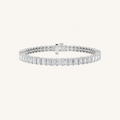 9.25CT Emerald Cut Lab Grown Diamond North South Bracelet