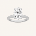 3CT Oval Cut Lab Grown Diamond Solitaire Ring