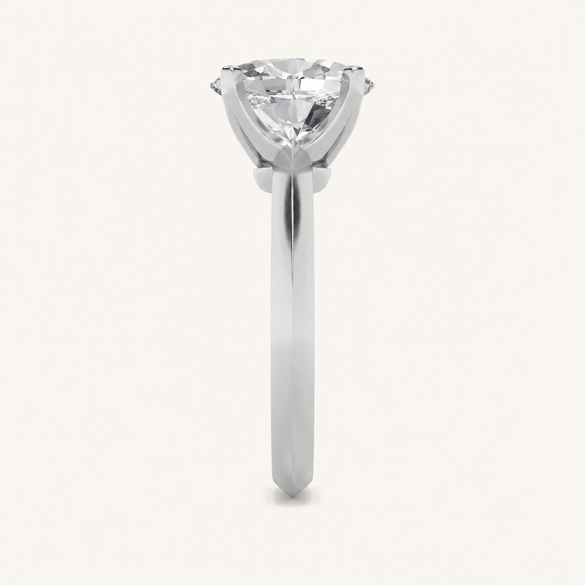3CT Oval Cut Lab Grown Diamond Solitaire Ring