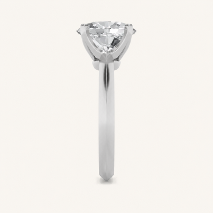 3CT Oval Cut Lab Grown Diamond Solitaire Ring