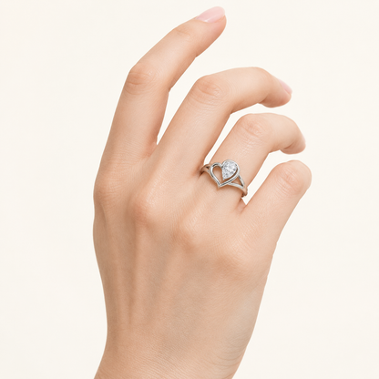 0.50CT Pear Cut Lab Grown Diamond Solitaire Ring