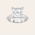 3CT Princess Cut Lab Grown Diamond Solitaire Ring