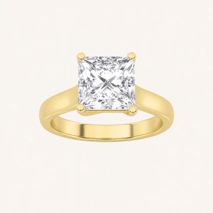 1CT Princess Cut Lab Grown Diamond Solitaire Ring