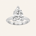 1CT Pear Cut Lab Grown Diamond Solitaire Ring