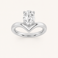 1.5CT Oval Cut Lab Grown Diamond Solitaire Ring