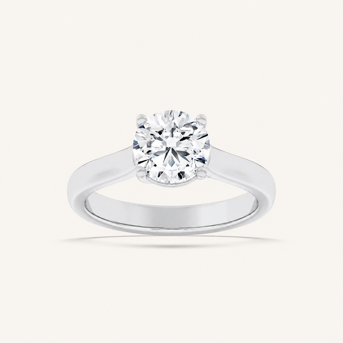 2.5CT Round Cut Lab Grown Diamond Solitaire Ring