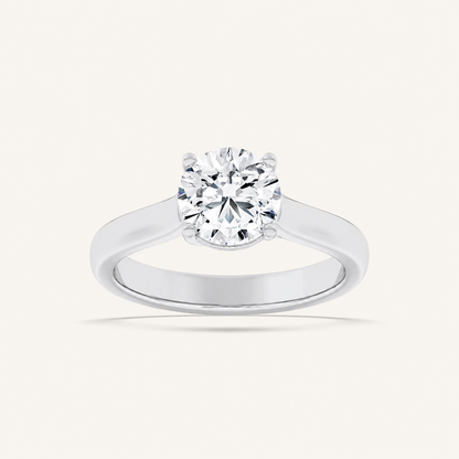 2.5CT Round Cut Lab Grown Diamond Solitaire Ring