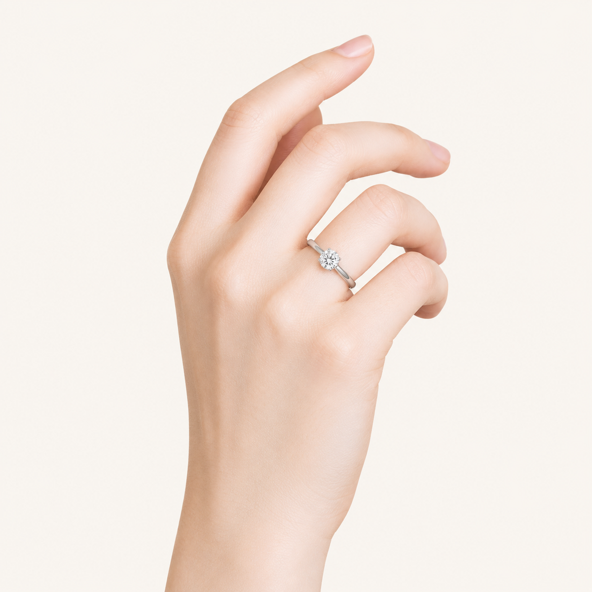 2.5CT Round Cut Lab Grown Diamond Solitaire Ring