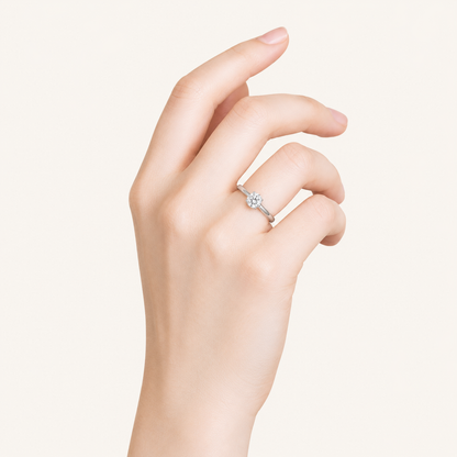 2.5CT Round Cut Lab Grown Diamond Solitaire Ring