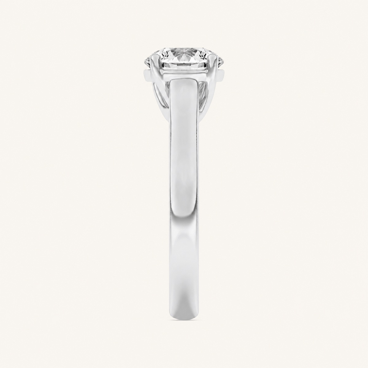 2.5CT Round Cut Lab Grown Diamond Solitaire Ring