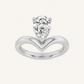 1.5CT Pear Cut Lab Grown Diamond Solitaire Ring