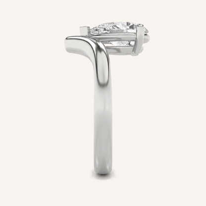 1.5CT Pear Cut Lab Grown Diamond Solitaire Ring