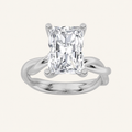 2CT Radiant Cut Lab Grown Diamond Solitaire Ring