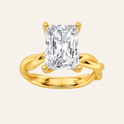 2CT Radiant Cut Lab Grown Diamond Solitaire Ring