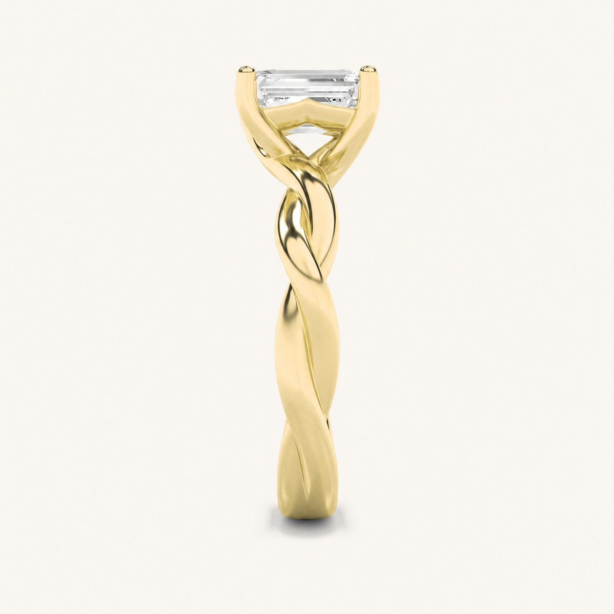 1CT Radiant Cut Lab Grown Diamond Solitaire Ring