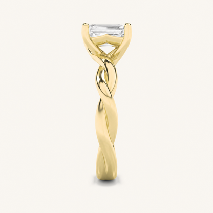 1CT Radiant Cut Lab Grown Diamond Solitaire Ring