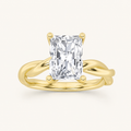 1CT Radiant Cut Lab Grown Diamond Solitaire Ring