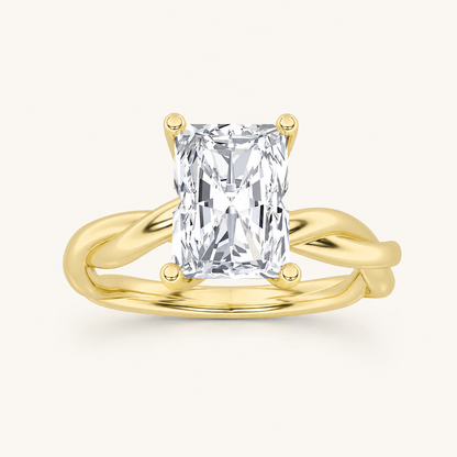 1CT Radiant Cut Lab Grown Diamond Solitaire Ring