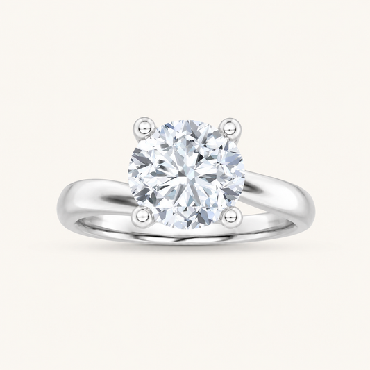 1CT Round Cut Lab Grown Diamond Solitaire Ring