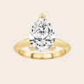 2CT Pear Cut Lab Grown Diamond Solitaire Ring