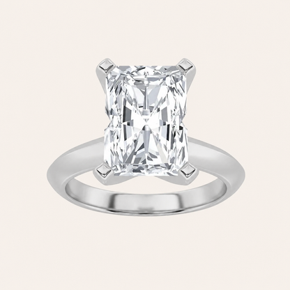 3CT Radiant Cut Lab Grown Diamond Solitaire Ring