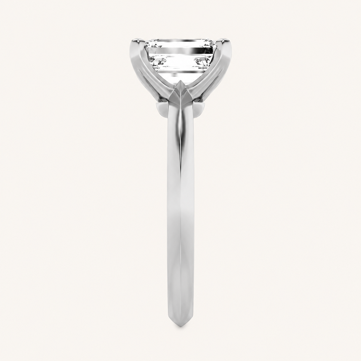 3CT Radiant Cut Lab Grown Diamond Solitaire Ring