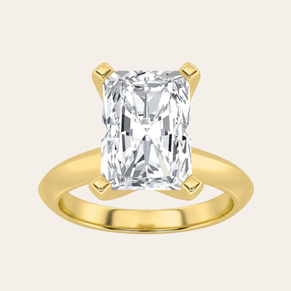 3CT Radiant Cut Lab Grown Diamond Solitaire Ring