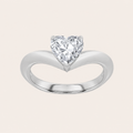 1CT Heart Cut Lab Grown Diamond Solitaire Ring