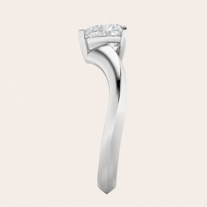 1CT Heart Cut Lab Grown Diamond Solitaire Ring