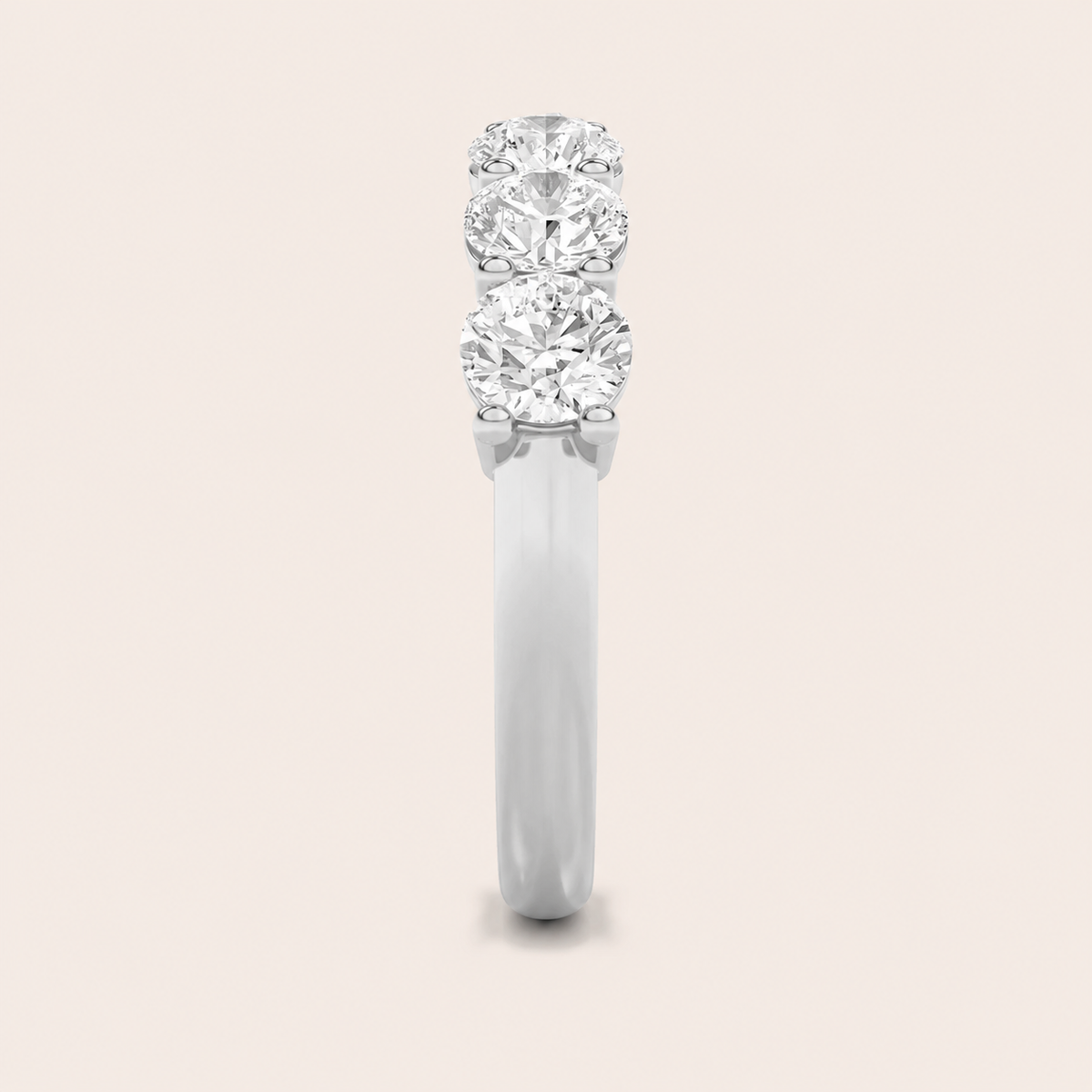 Round Cut Lab Grown Diamond Band Ring