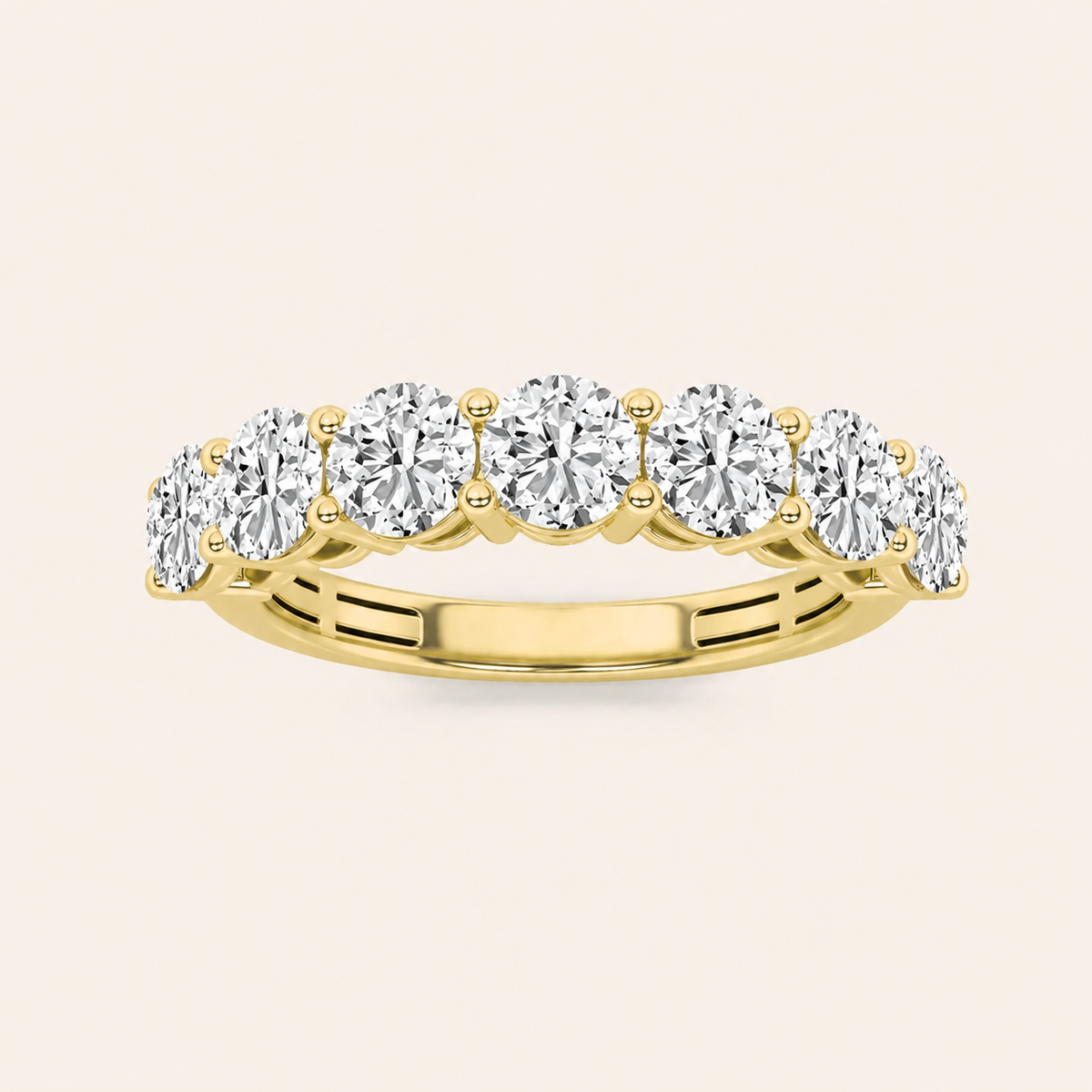 Round Cut Lab Grown Diamond Band Ring