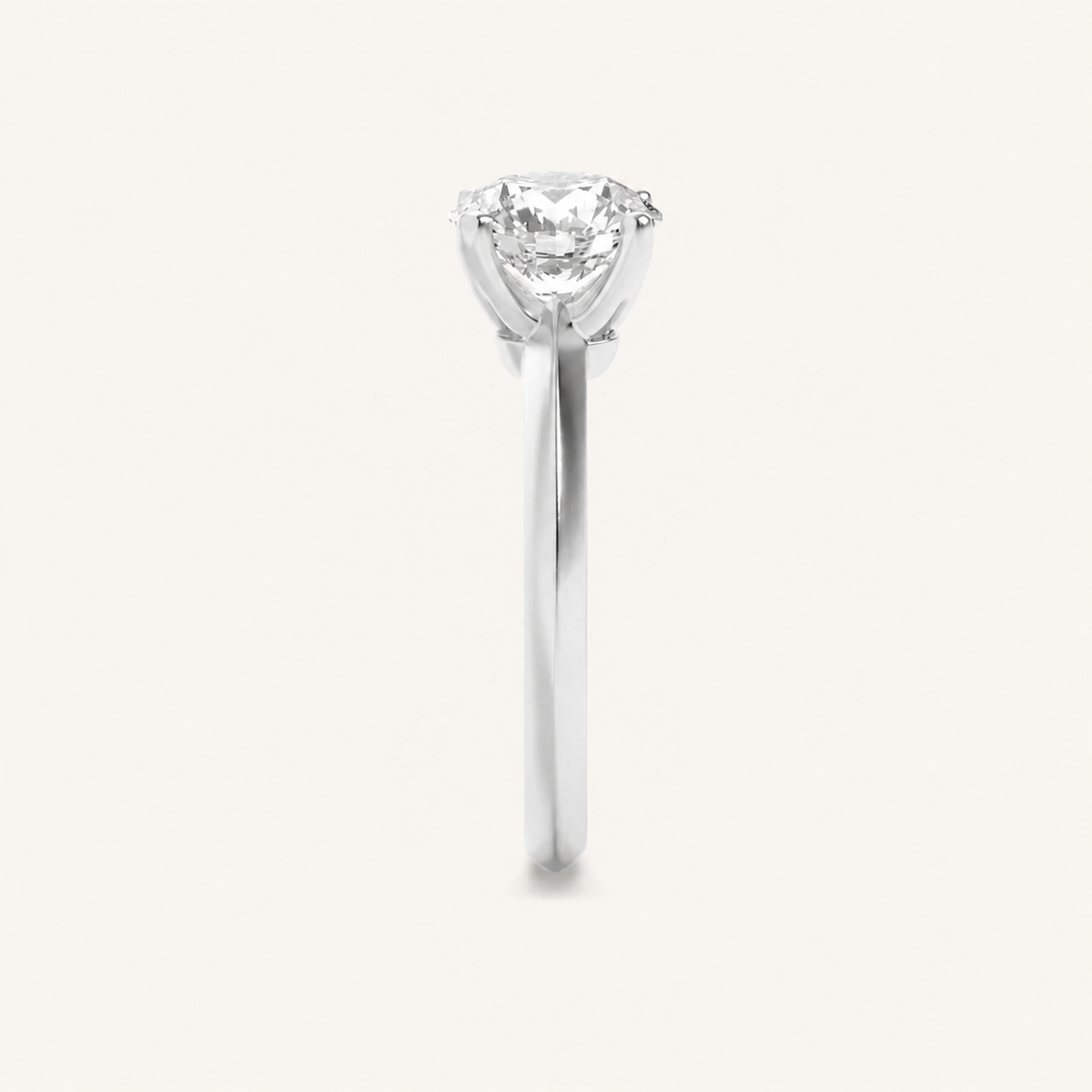 1CT Round Cut Lab Grown Diamond Solitaire Ring