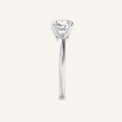 1CT Round Cut Lab Grown Diamond Solitaire Ring