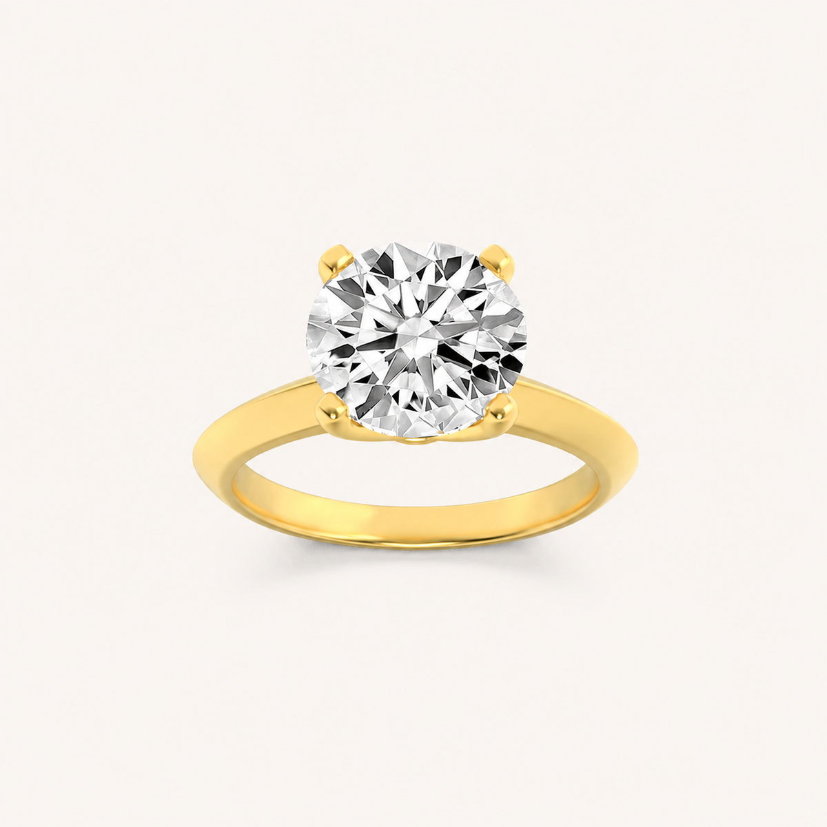 1CT Round Cut Lab Grown Diamond Solitaire Ring