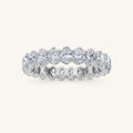 4.75CT Oval Cut Lab Grown Diamond Split Prong Eternity Ring