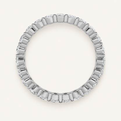 4.75CT Oval Cut Lab Grown Diamond Split Prong Eternity Ring